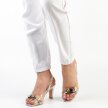 Srebrne silikonowe sandały damskie na szpilce, transparentne SABATINA 1014-21