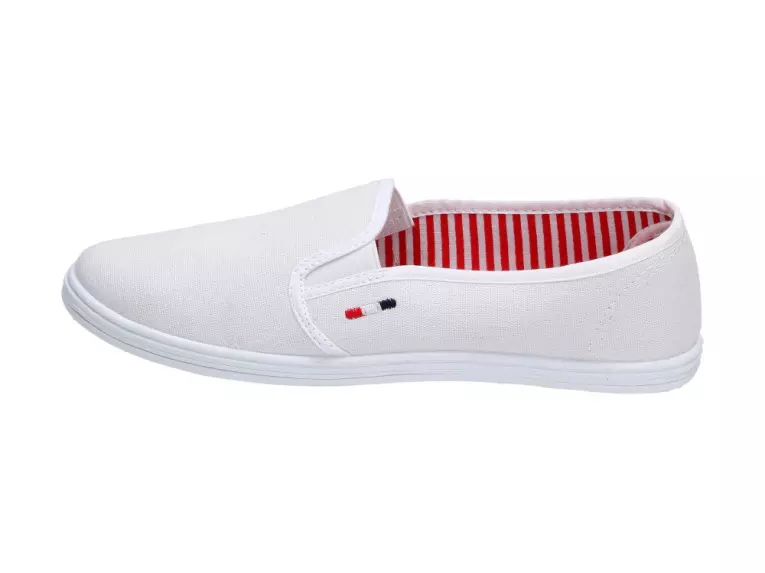 Slip On Białe tenisówki damskie Wishot 066