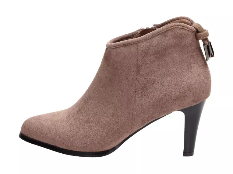 Botki damskie na szpilce Filippo Dbt1536 Taupe