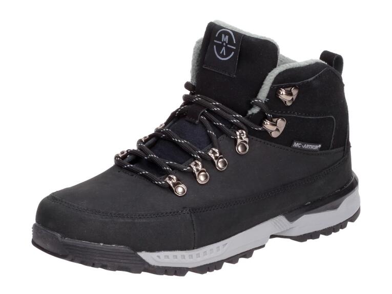 Czarne buty męskie na zimę McArthur Ul02