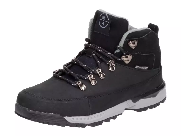 Czarne buty męskie na zimę McArthur Ul02
