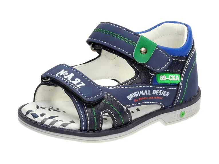 Granatowe sandałki, buty dziecięce Badoxx 557