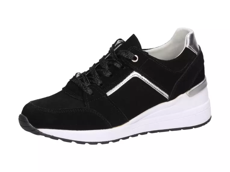 Czarne sneakersy damskie FILIPPO DP2003 SKÓRA