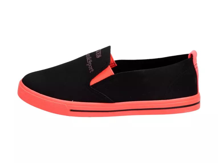 Slip On Czarne tenisówki damskie Vices D02a-1