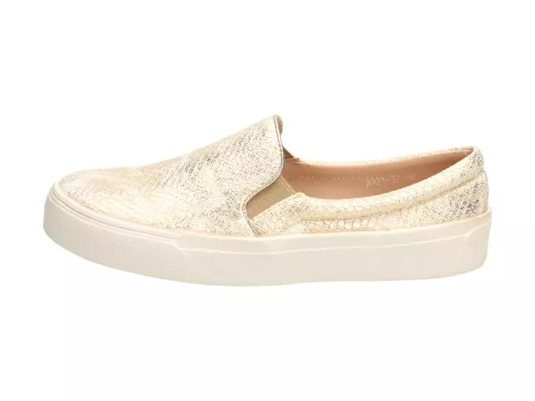 Slip On złote buty damskie Vices 921-37