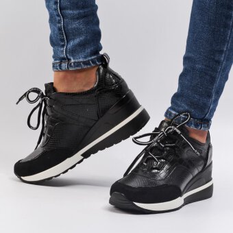 Czarne sneakersy półbuty damskie VINCEZA 10670