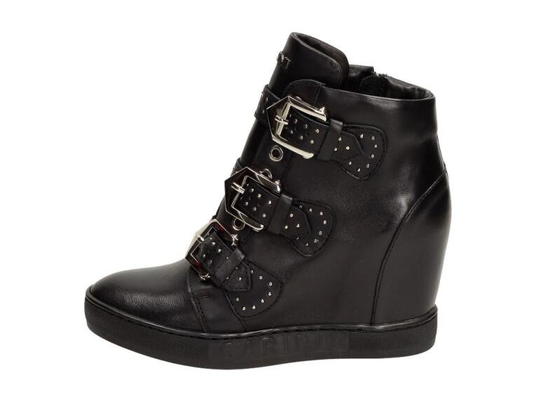 Czarne Polskie sneakersy damskie Carinii 4387