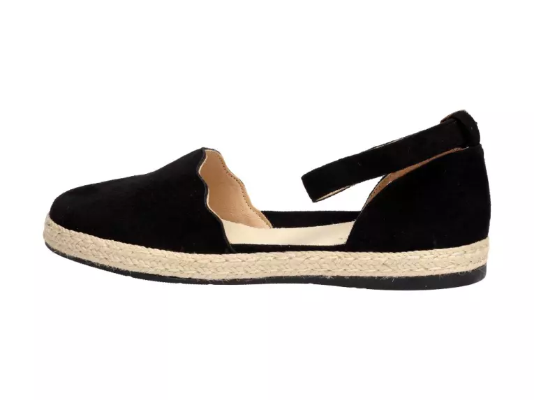 Czarne espadryle damskie S.BARSKI RS-12