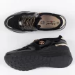Czarne skórzane sneakersy damskie S.BARSKI 29169