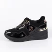 Czarne skórzane sneakersy damskie S.BARSKI 29169
