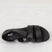 Czarne bk/bk płaskie sandały damskie z zakrytą piętą Jezzi 3882