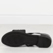 Czarne bk/bk płaskie sandały damskie z zakrytą piętą Jezzi 3882