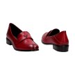 Czerwone mokasyny damskie, półbuty VINCEZA 10695