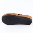 Brązowe skórzane sandały damskie na koturnie T.SOKOLSKI L22-509