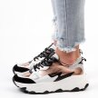 Złote sneakersy damskie POTOCKI 12030 GRUBY SPÓD