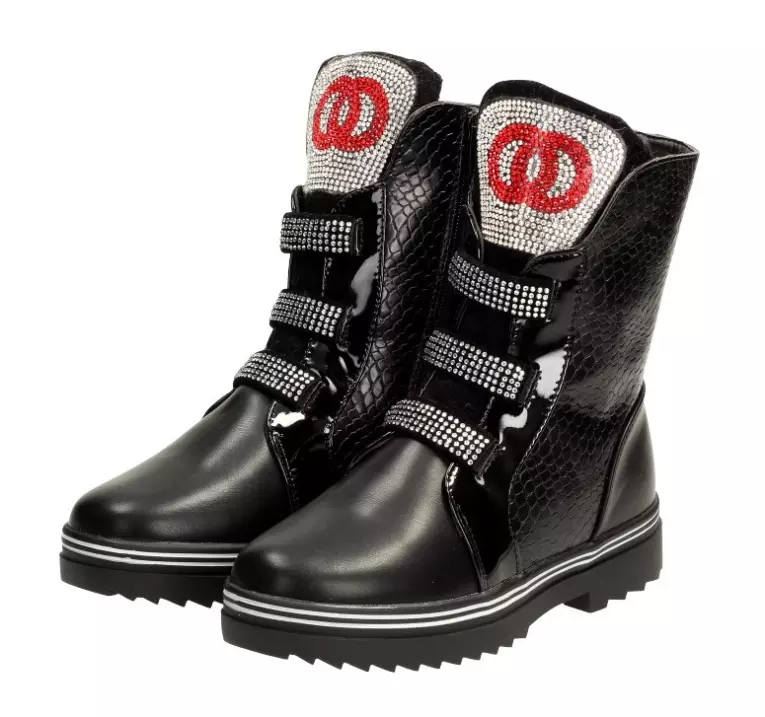 Czarne botki, buty dziecięce Badoxx 468