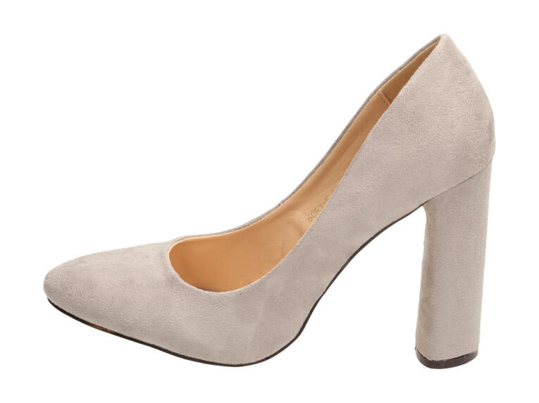 Szare zamszowe czółenka damskie Vices 5081-5