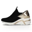 Czarne sneakersy damskie na koturnie FILIPPO DP3652/22