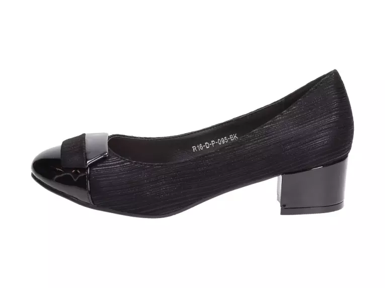 Czarne czółenka, buty damskie Wishot Dp095