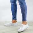 Białe skórzane półbuty, tenisówki damskie S.BARSKI 22268R