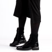 Czarne sznurowane botki damskie FILIPPO DBT3229/21 SKÓRA LAKIER