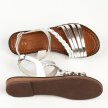 Białe płaskie skórzane sandały damskie POTOCKI 64010