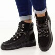 Czarne skórzane botki damskie na traperze T.Sokolski Z25-240