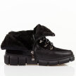 Czarne skórzane botki damskie na traperze T.Sokolski Z25-240