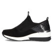 Czarne sneakersy damskie FILIPPO DP1689/21 SKÓRA