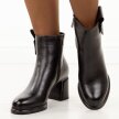 Czarne skórzane botki damskie na słupku T.Sokolski Z25-216