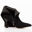 Czarne zamszowe kozaki damskie na szpilce DiA 52-883