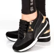 Czarne sneakersy półbuty damskie VINCEZA 10574 BK/BK