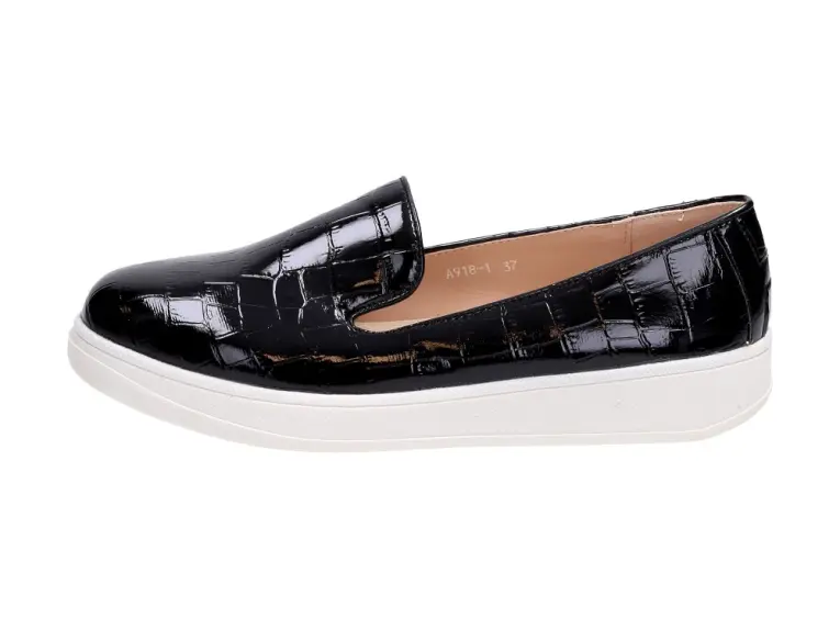 Piękne czarne lordsy buty damskie Vices A918-1