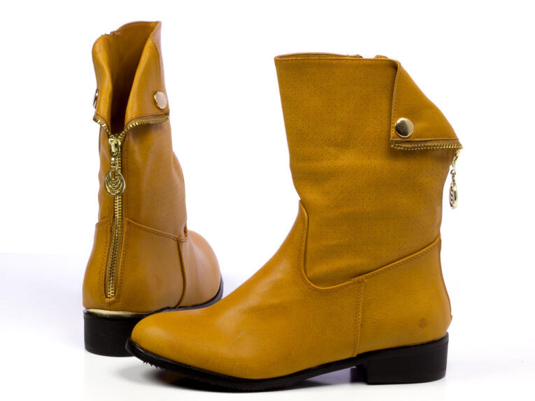 Markowe botki Badoxx, kozaki camel wz187