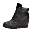 Czarne botki damskie sneakersy J.Star J0094