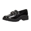 Czarne lakierowane loafersy damskie mokasyny POTOCKI 21069