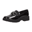 Czarne lakierowane loafersy damskie mokasyny POTOCKI 21069