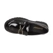 Czarne lakierowane loafersy damskie mokasyny POTOCKI 21069