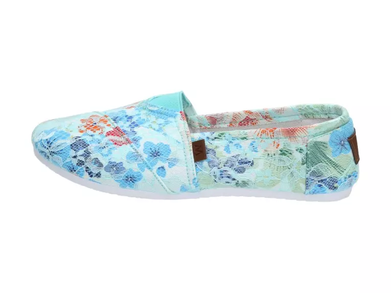Miętowe tenisówki damskie Wishot 144 Slip On