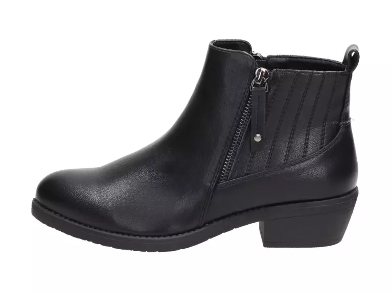 Czarne botki damskie zimowe Sergio Leone Bt500 Pu