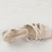 Beżowe sandały damskie na słupku Sergio Leone sk065