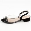 Czarne silikonowe sandały damskie na obcasie, transparentne SABATINA 380-20