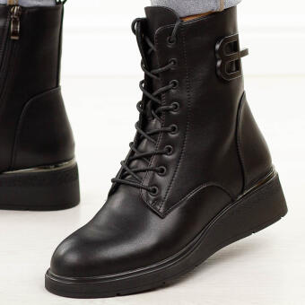 Czarne skórzane botki damskie T.Sokolski Z25-196