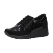 Czarne skórzane sneakersy, półbuty damskie na koturnie T.SOKOLSKI J22-70