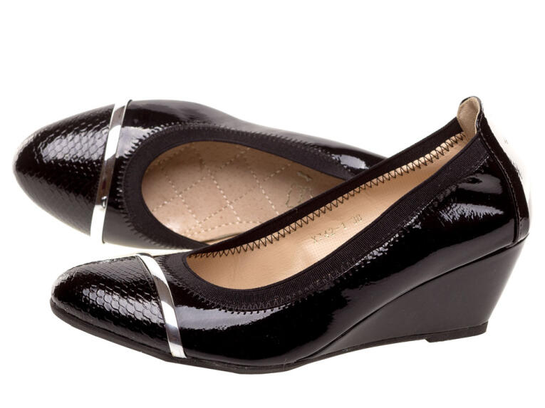 -40% Stylowe czółenka,koturny Vices 742 czarne