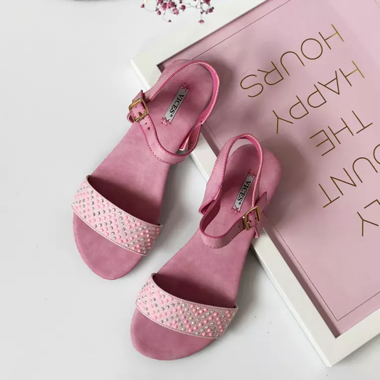 Różowe sandały, buty damskie Vices 4098-20