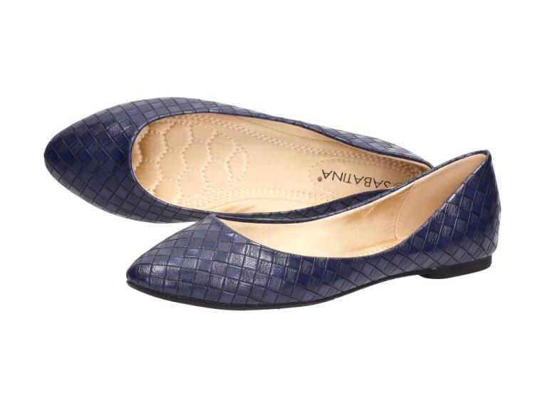 Granatowe baleriny, buty damskie Sabatina Bal1