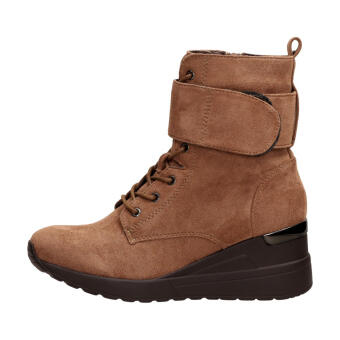 Botki damskie zimowe Jezzi 2131-3 Koturna Khaki