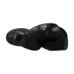 Czarne wyższe skórzane POLSKIE botki damskie na koturnie GALANT 061