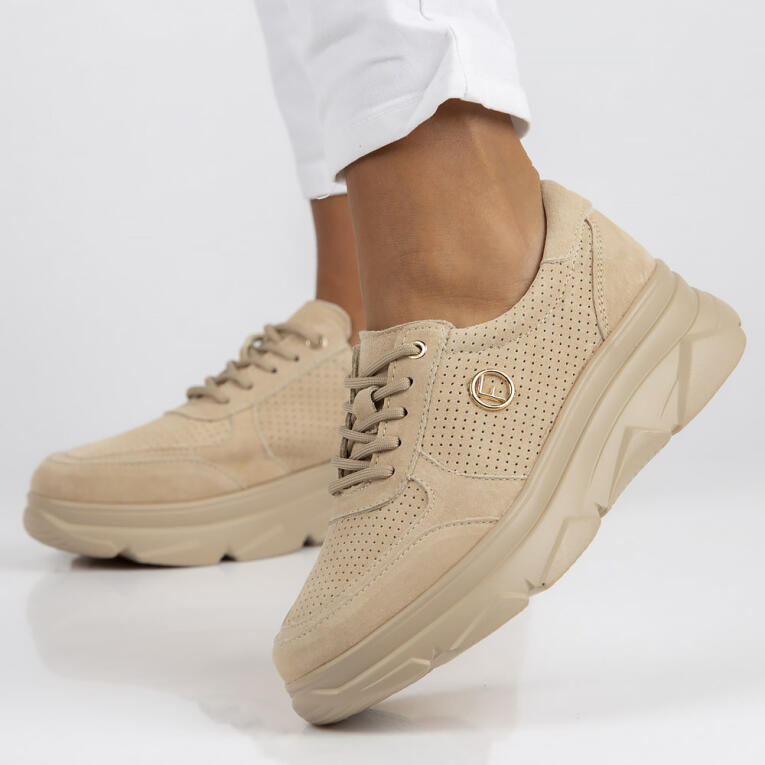 Beżowe sneakersy damskie FILIPPO DP2138/23